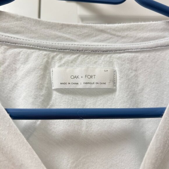 OAK + FORT Cropped Long Sleeve Light Blue - Picture 3 of 6